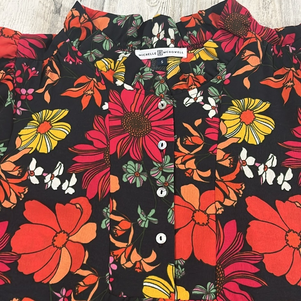 Michelle McDowell Karis Vintage Petals Dress Size Small - Picture 4 of 9